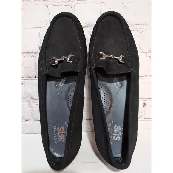 SAS Metro Horse Bit Loafer Women Size 10 Narrow Black Suede Leather MSRP $188.95 - Picture 2 of 12